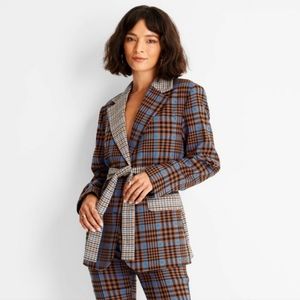 🏷️NWT Future Collective mixed plaid jacket Small